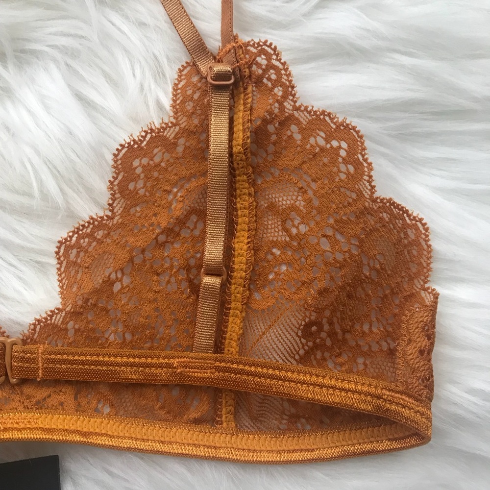 UO 🧡 lace bralette Nasty Gal NWT new Marigold bra - Picture 7 of 8